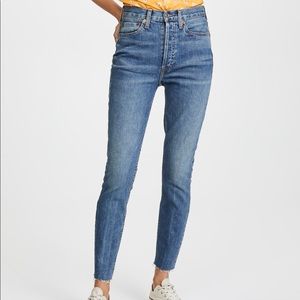 Re/Done High Rise Ankle Crop Jeans